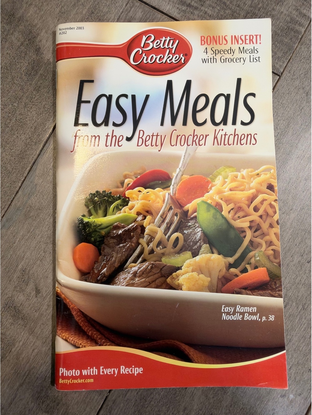 Betty Crocker Easy Meals Cookbook - November 2003 Edition
